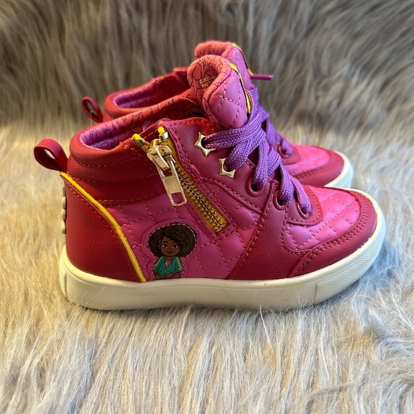 Ground Up Karma’s World High Top‎ Sneakers Girls Size 11 Pink Lace Up Shoes - Picture 1 of 7